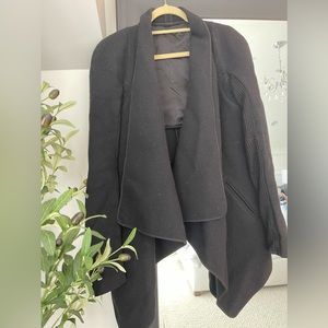Rick Owen’s stylish, draped cardigan/peacoat